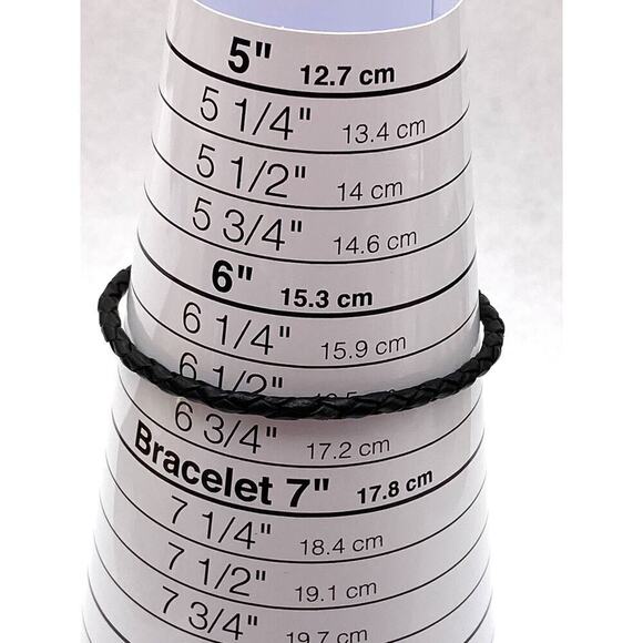 Pandora Black Braided Leather Bracelet Silver Clasp ALE 925 6.5” - Picture 6 of 6